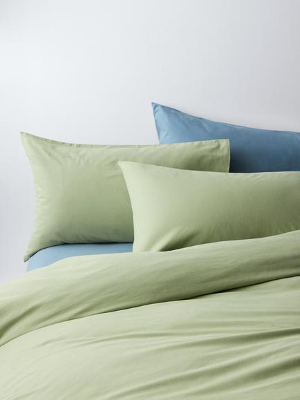 John Lewis Warm & Cosy Brushed Cotton Duvet Cover Set, Apple Green