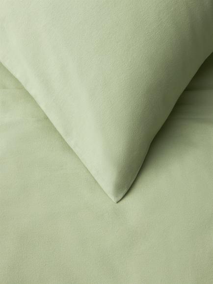John Lewis Warm & Cosy Brushed Cotton Duvet Cover Set - view 2, Apple Green