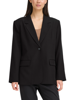 ICHI Fava Single Button Blazer, Black