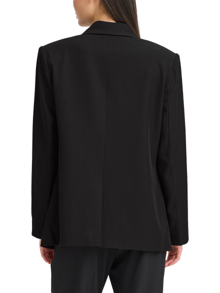 ICHI Fava Single Button Blazer - view 2, Black