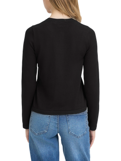 ICHI Luls Crew Neck Cardigan, Black - view 2, Black