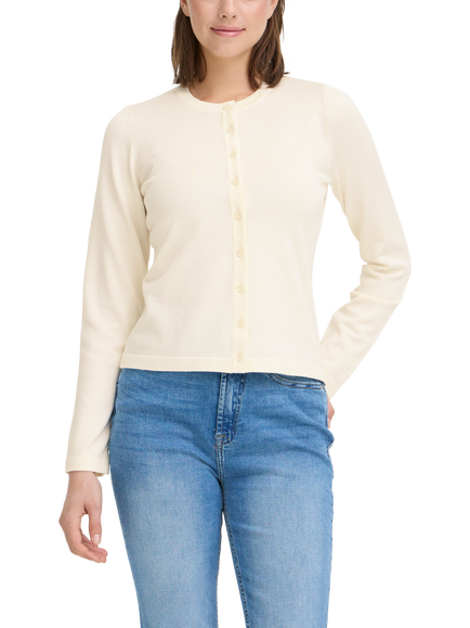 ICHI Luls Crew Neck Cardigan, Birch, Birch
