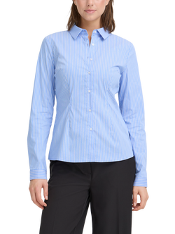 ICHI Dima Tailored Long Sleeve Shirt, Blue, Blue