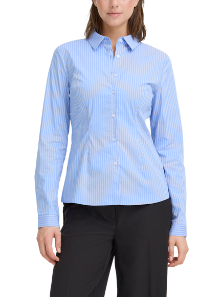 ICHI Dima Tailored Long Sleeve Shirt, Blue, Blue