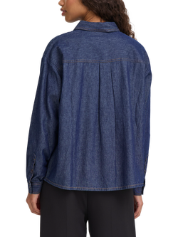 ICHI Archer Relaxed Fit Long Sleeve Shirt, Denim Authentic Blue - view 2, Denim Authentic Blue