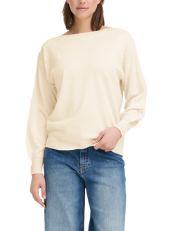 ICHI Luls Boat Neck Jumper, Birch, Birch