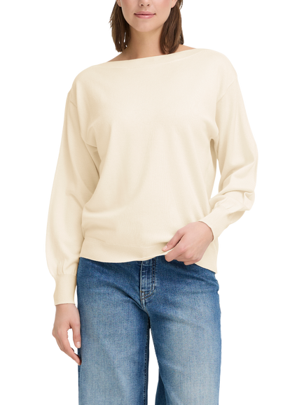 ICHI Luls Boat Neck Jumper, Birch, Birch