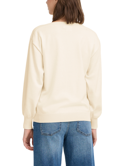 ICHI Luls Boat Neck Jumper, Birch - view 2, Birch