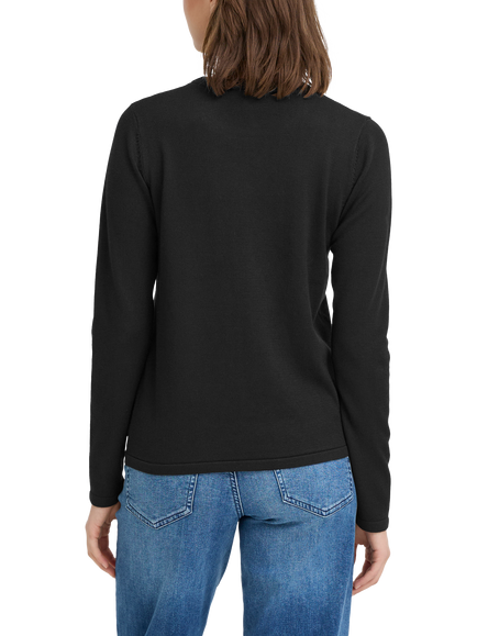 ICHI Luls Round Neck Jumper - view 2, Black
