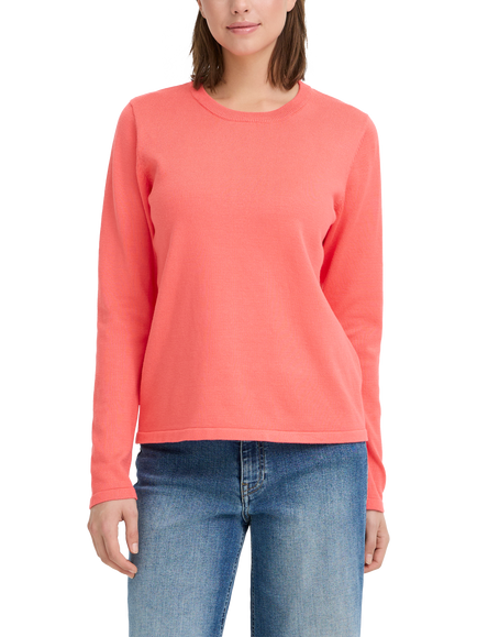 ICHI Luls Round Neck Jumper, Teaberry, Teaberry