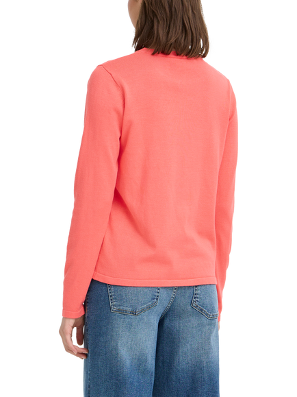 ICHI Luls Round Neck Jumper, Teaberry - view 2, Teaberry