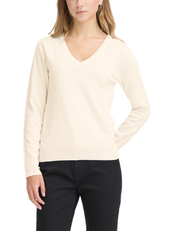 ICHI Luls V-Neck Jumper, Birch, Birch