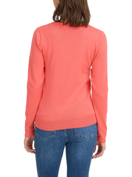 ICHI Luls V-Neck Jumper, Teaberry - view 2, Teaberry