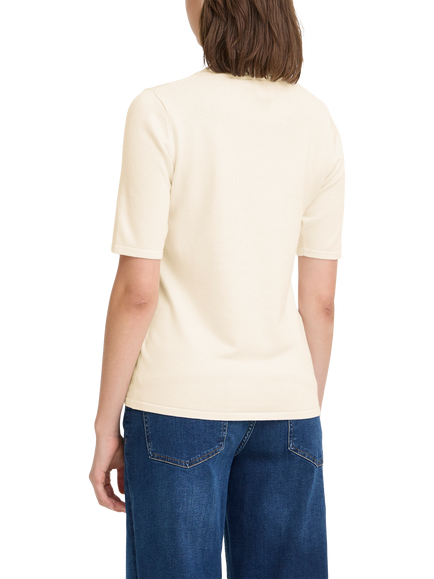ICHI Luls Short Sleeve Jumper, Birch - view 2, Birch