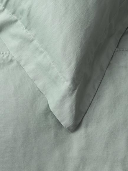 John Lewis Washed Organic Cotton Duvet Cover Set - view 2, Sage