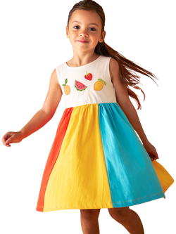 Frugi Kids' Alisa Sleeveless Sun Dress, Multi - view 2, Multi