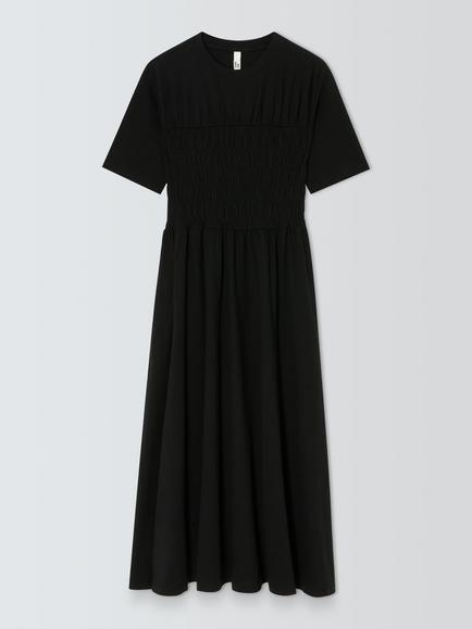 AND/OR Alexa Short Sleeve Jersey Midi Dress, Black, Black