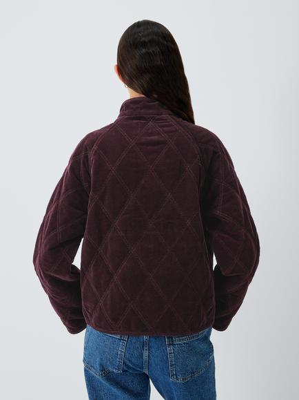 AND/OR Harley Quilted Cotton Blend Corduroy Jacket, Dark Burgundy - view 2, Dark Burgundy