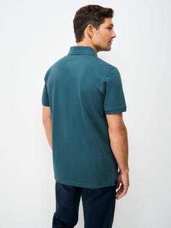 Crew Clothing Pique Polo Shirt - view 2, Teal Blue