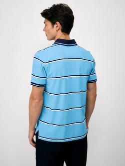 Crew Clothing Cotton Regular Fit Pique Oxford Polo Shirt, Bright Blue - view 2, Bright Blue