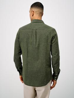 Crew Clothing Linen Cotton Blend Shirt, Dark Green - view 2, Dark Green