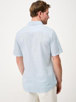 Crew Clothing Cotton Regular Fit Seertsucker Shirt - view 2, Light Blue