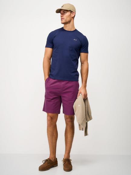 Crew Clothing Cotton Rich Bermuda Chino Shorts, Plum