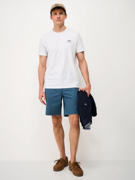 Crew Clothing Cotton Rich Bermuda Chino Shorts, Teal Blue