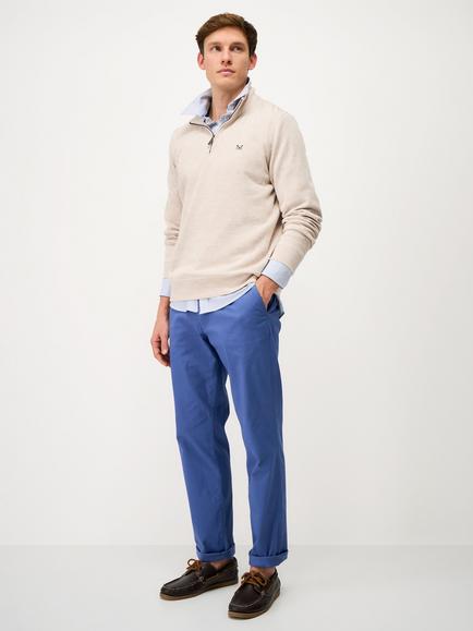 Crew Clothing Straight Fit Chino Trousers, Bright Blue