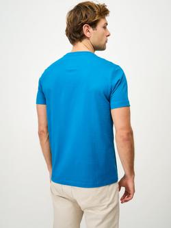 Crew Clothing Cotton Regular Fit Short Sleeve T-Shirt - view 2, Aqua Blue