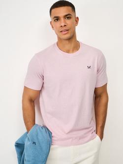 Crew Clothing Cotton Regular Fit Short Sleeve T-Shirt, Light Pink