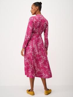 Crew Clothing Savannah Floral Shirt Midi Dress, Navy Blue - view 2, Navy Blue