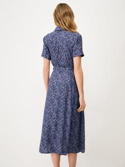 Crew Clothing Sienna Floral Shirt Dress, Dark Blue - view 2, Dark Blue