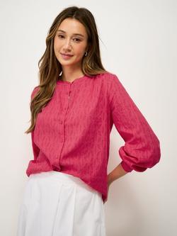 Crew Clothing Bernice Floral Shirt, Hot Pink, Hot Pink