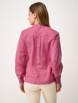 Crew Clothing Savannah Shell Print Shirt, Raspberry Pink - view 2, Raspberry Pink