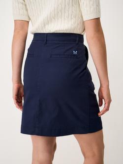 Crew Clothing A-Line Chino Skirt, Navy Blue - view 2, Navy Blue