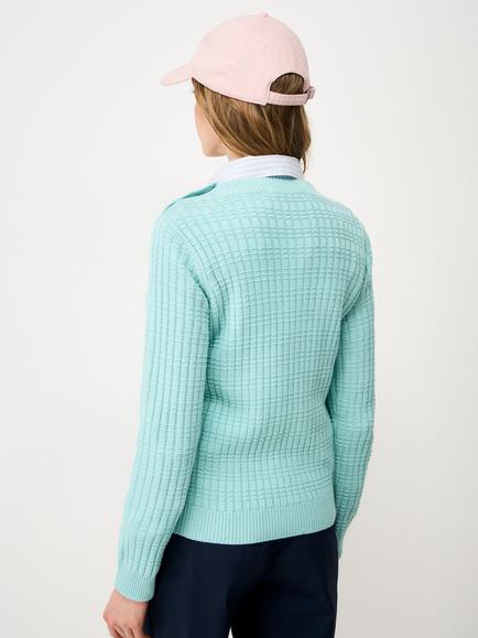 Crew Clothing Tillie Textured Stitch Jumper, Airforce Blue - view 2, Airforce Blue
