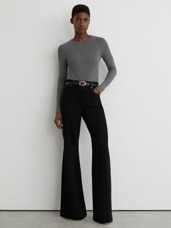 Reiss Arabelle Crew Neck Top, Grey, Grey