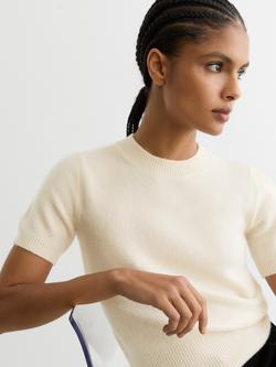 Reiss Stevie Pure Cashmere Top, Ivory - view 2, Ivory