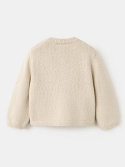 Mango Baby Cotton Blend Knit Cardigan, Raw - view 2, Raw