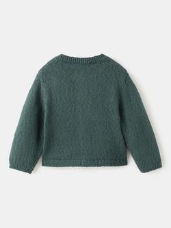 Mango Baby Cotton Blend Button Down Cardigan, Green - view 2, Green