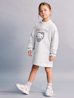 Hello Kitty T-Shirt Dress, Light Grey Melange, Light Grey Melange