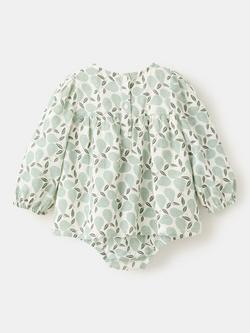 Mango Baby Vestido Smock Dress and Bloomers Set, Off White/Multi - view 2, Off White/Multi