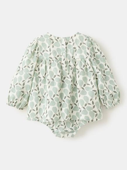 Mango Baby Vestido Smock Dress and Bloomers Set, Off White/Multi - view 2, Off White/Multi