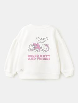 Mango Kids' Hello Kitty Sweatshirt, Cream - view 2, Cream