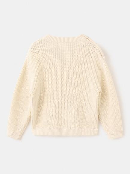 Mango Baby Chunky Knit Jumper, Sand - view 2, Sand