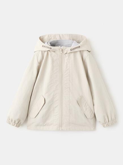 Mango Baby Quilted Hooded Parka Jacket, Ice, Ice