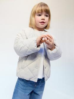 Mango Baby Quilted Puffer Jacket, Pearl, Pearl