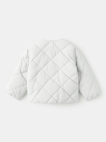 Mango Baby Quilted Puffer Jacket, Pearl - view 2, Pearl