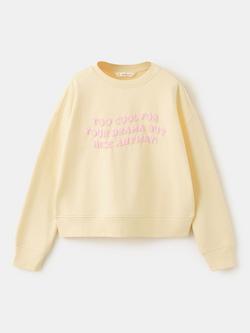 Mango Kids' Sweatshirt, Pastel Yellow, Pastel Yellow